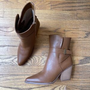 NEW Naturalizer Soul Mocha Ankle Boot Western Brown NWOT